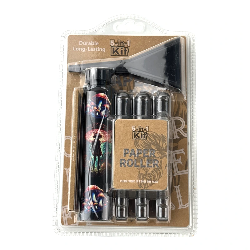 Plastic Cigarette 5-in-1 Filling Rolling Machine Cone paper Plastic Cone Jar Filling Set Smoking Accessories