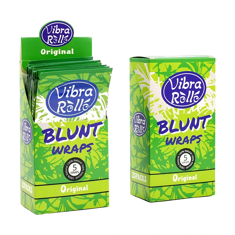 Original Blunt Wraps 100% Natural 5pcs Packs Roll Flavors Tobacco Paper Custom Logo Smoking Accessories