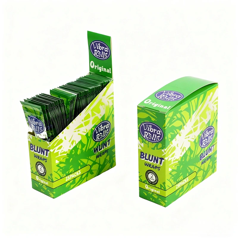 Flavors Original Blunt Wraps 100% Natural Cigarette Rolling Paper Custom Logo Smoking Accessories