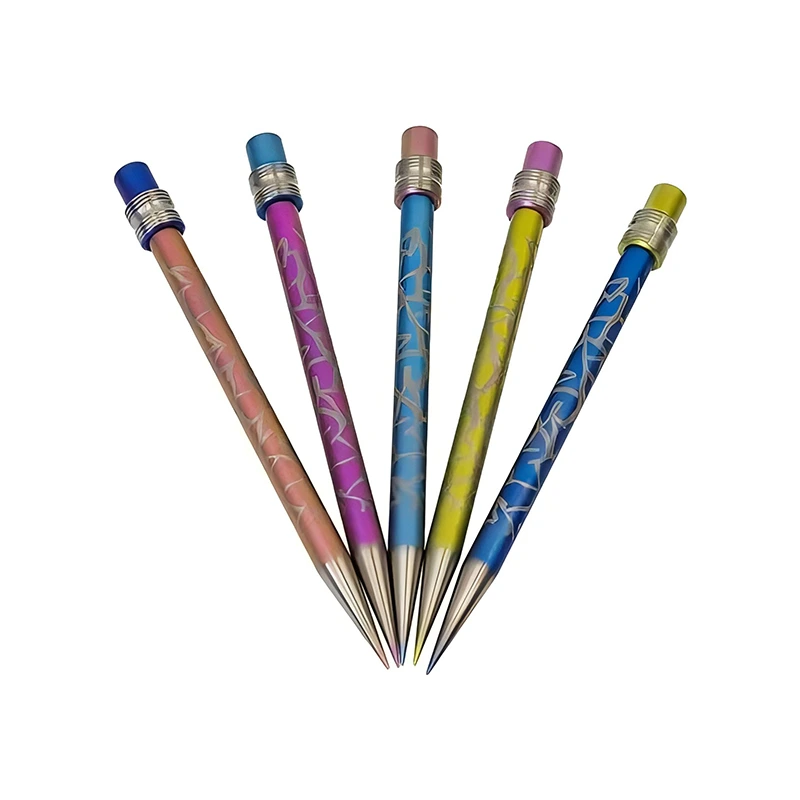 New Design DAB Tool Metal Pencil-Shaped Multi-Coloured E-Liquid Spoon Hookah Smoking Accessories