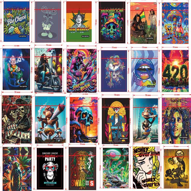 1G 7*10cm Smell Proof Mylar Bags Custom Logo Designs Cheap Price Smoking Accessories