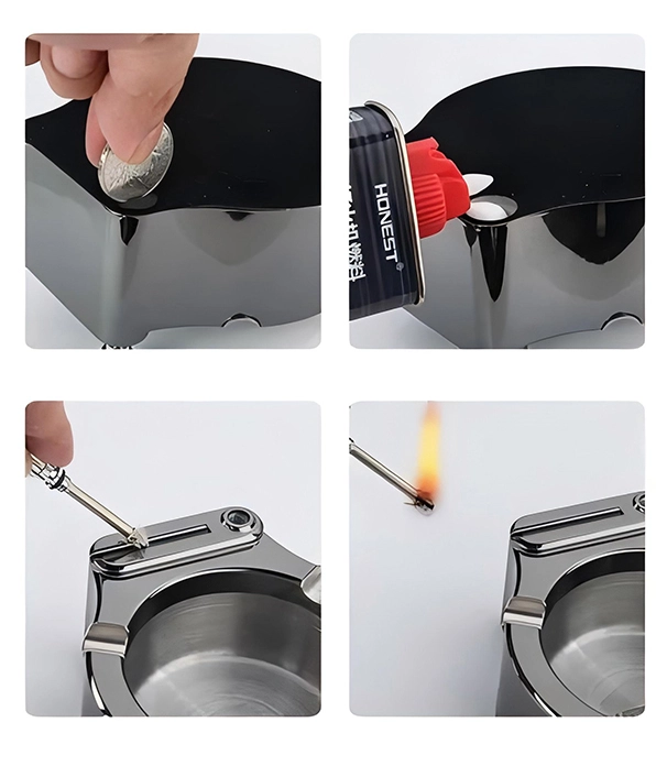 ashtray with lighter
