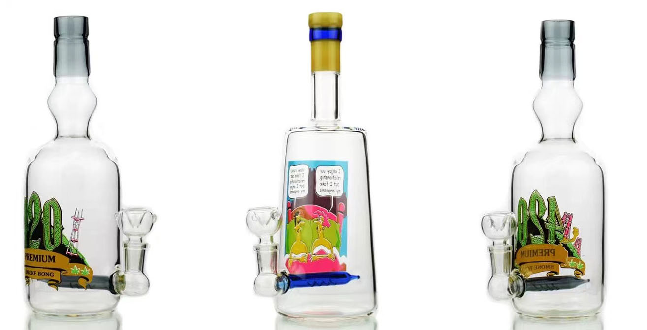 Beverage Bottle Glass Bong