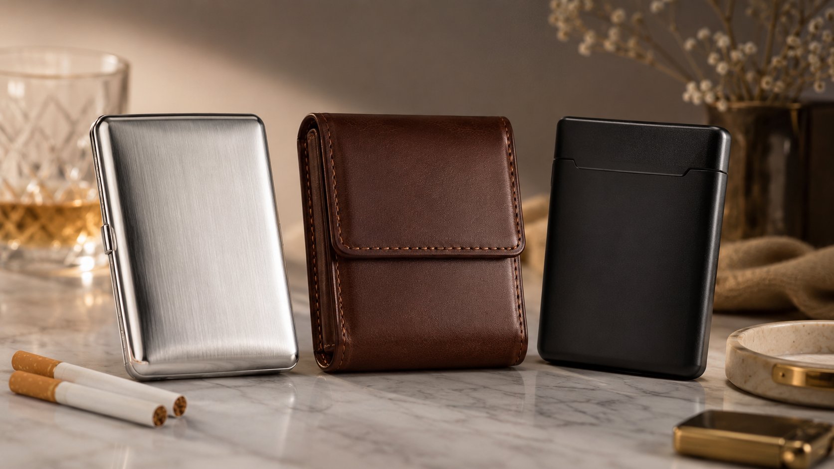 Cigarette Case Materials Compared Metal vs Leather vs Plastic