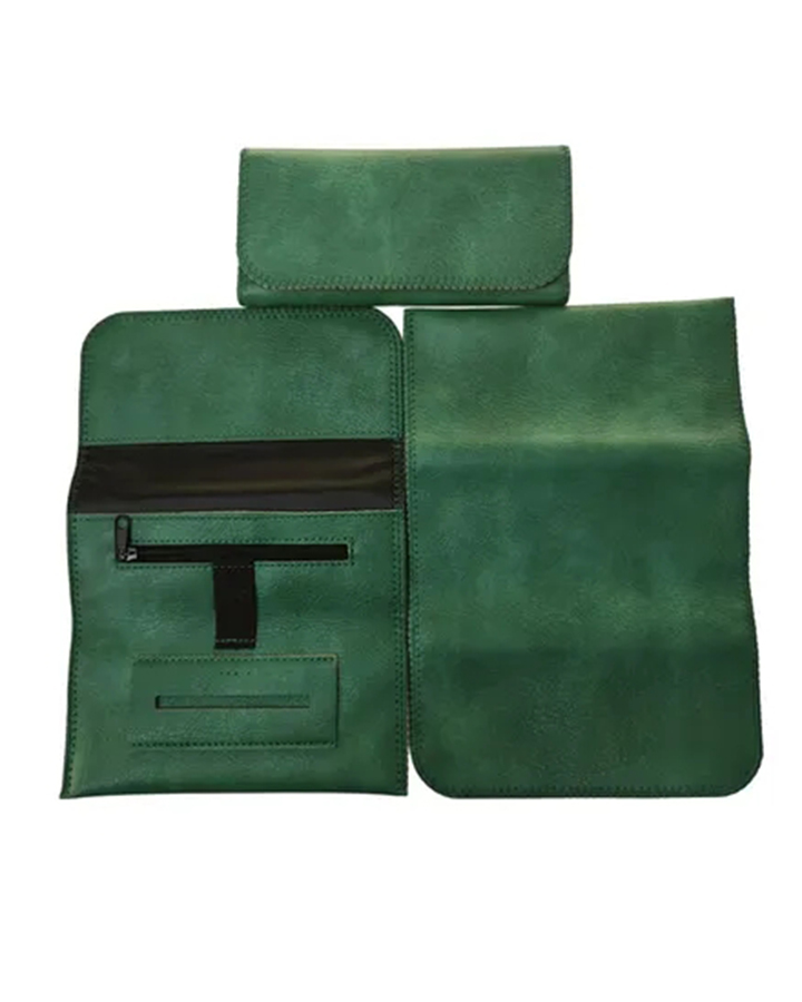 Plain Colors PU Tobacco Pouch Bag Custom Logo Smoking Accessories