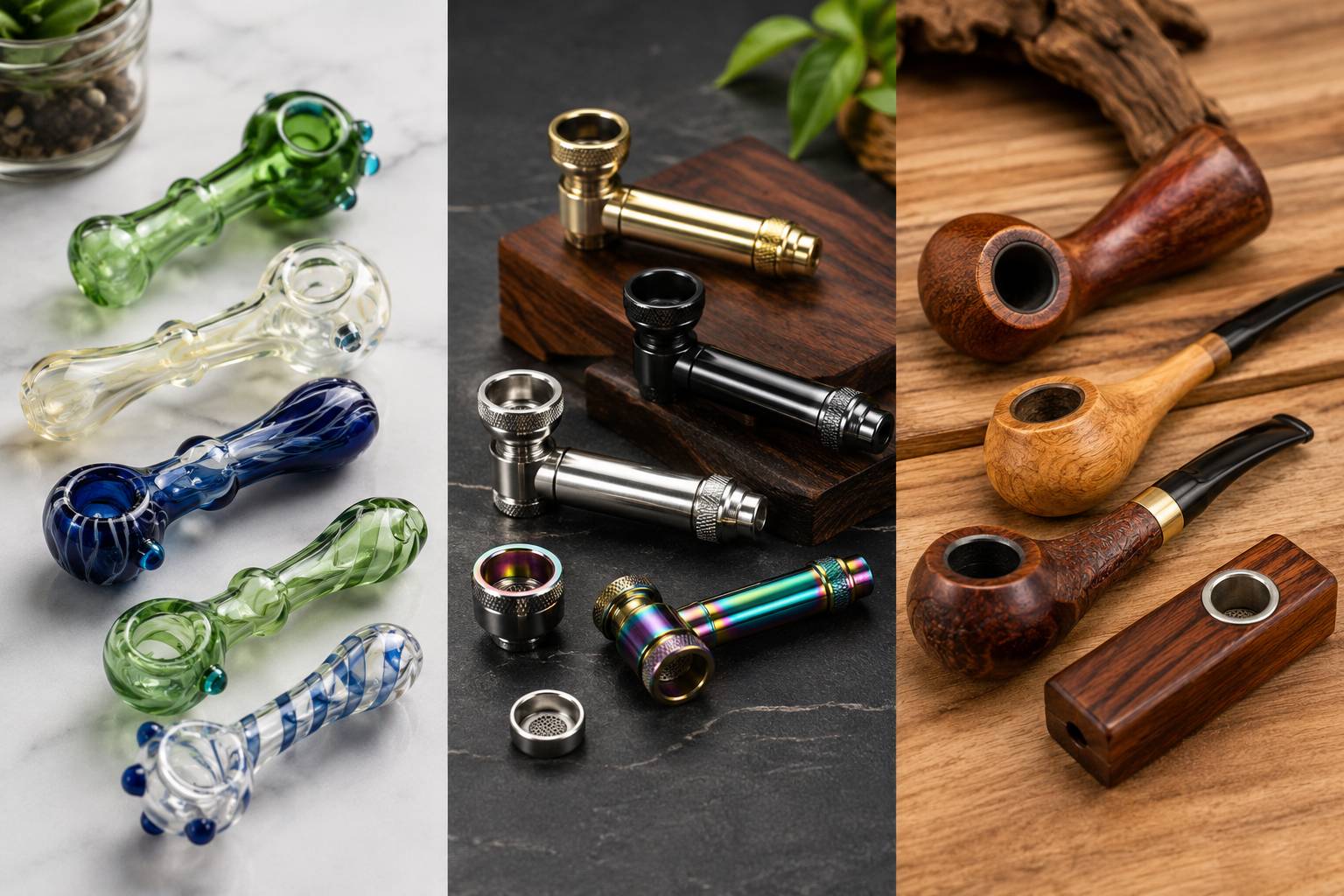 Glass, Metal and Wooden Smoking Pipes Buying Guide for Wholesale Buyers