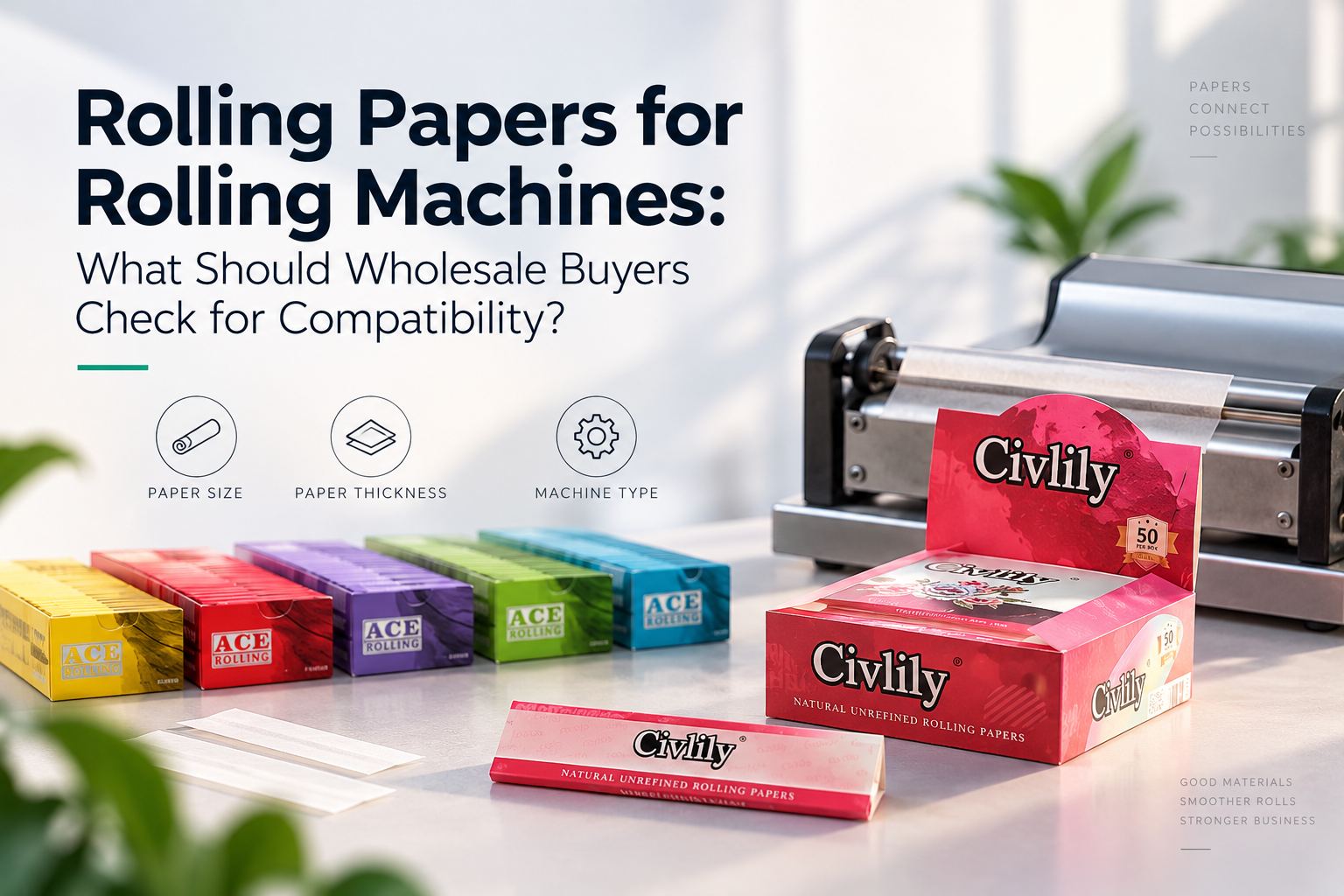 Rolling Papers for Rolling Machines: What Should Wholesale Buyers Check for Compatibility?