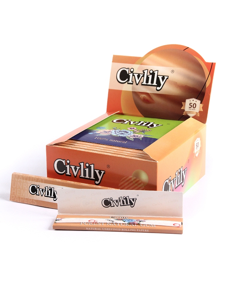 Civlily unbleached rolling paper retail packaging for wholesale cost calculation
