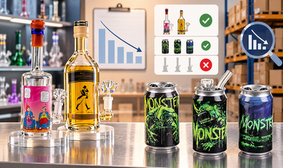 Beverage bottle glass bong design for wholesale novelty SKU testing